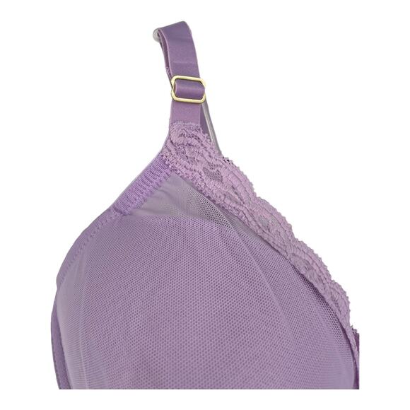 Natori bra 741299 Feathers full figure underwire purple size 34DD 34E - Picture 3 of 9